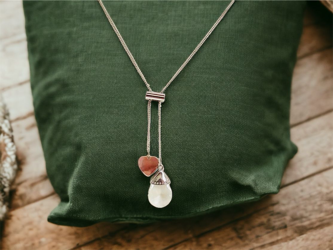 Collana bilancia con Goccia e Cuore