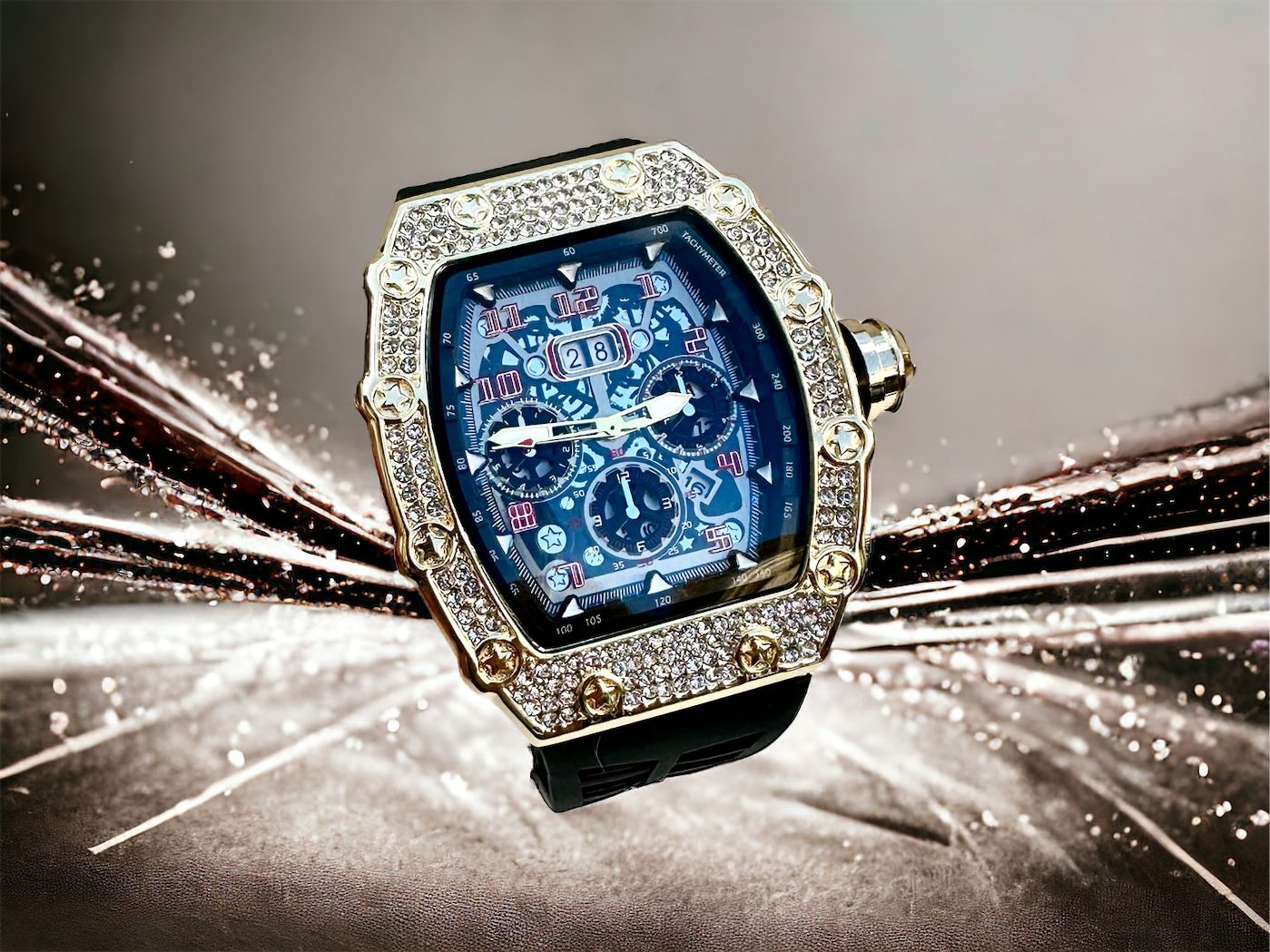 Orologio Unisex con Strass