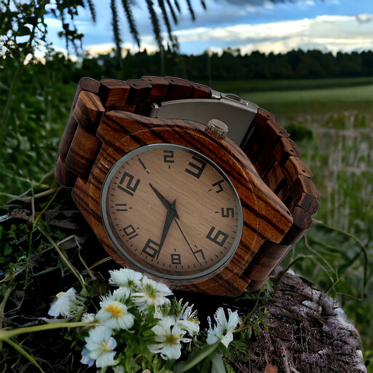 Orologio Uomo Legno Lux