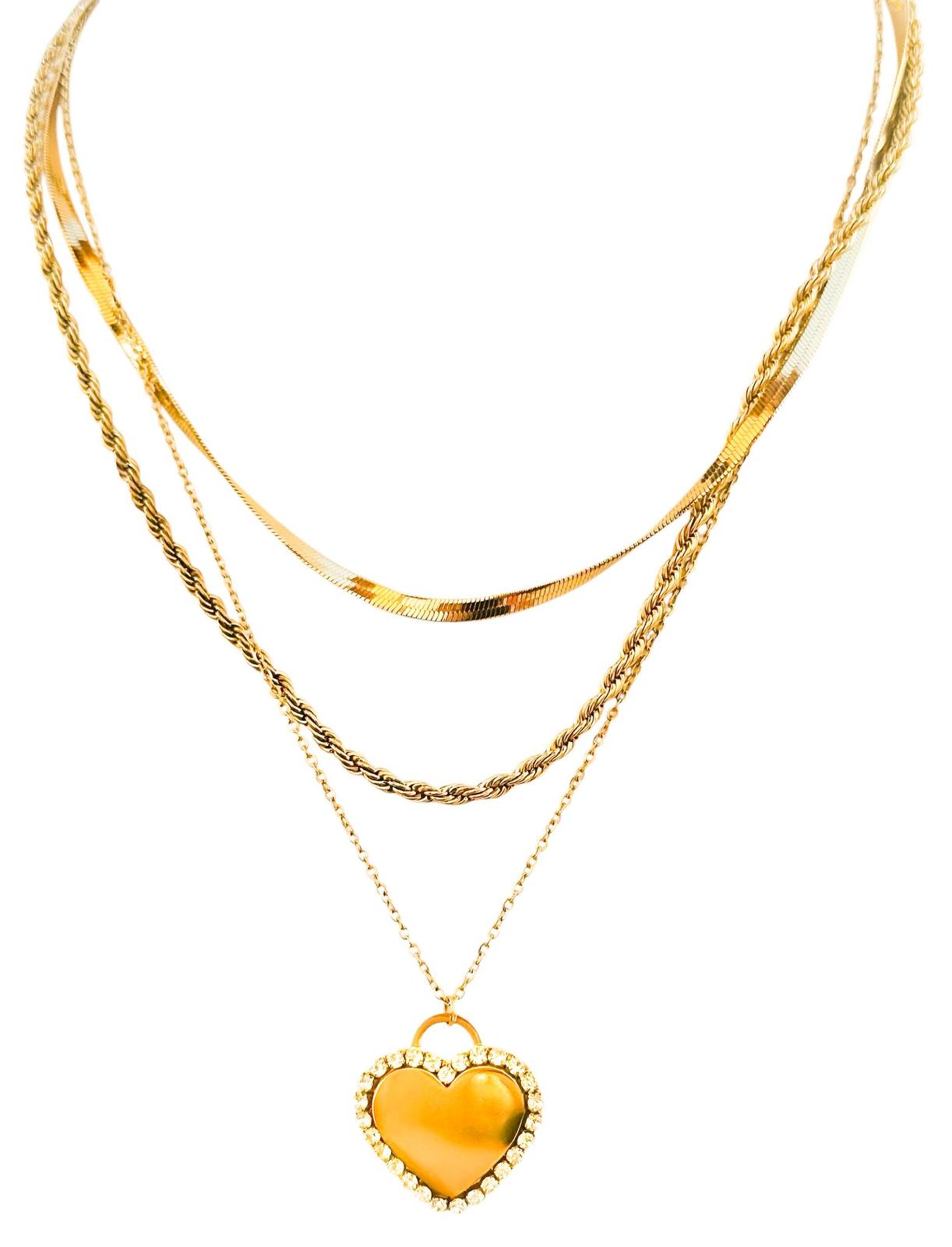 Collana Cuore con pietra brillante