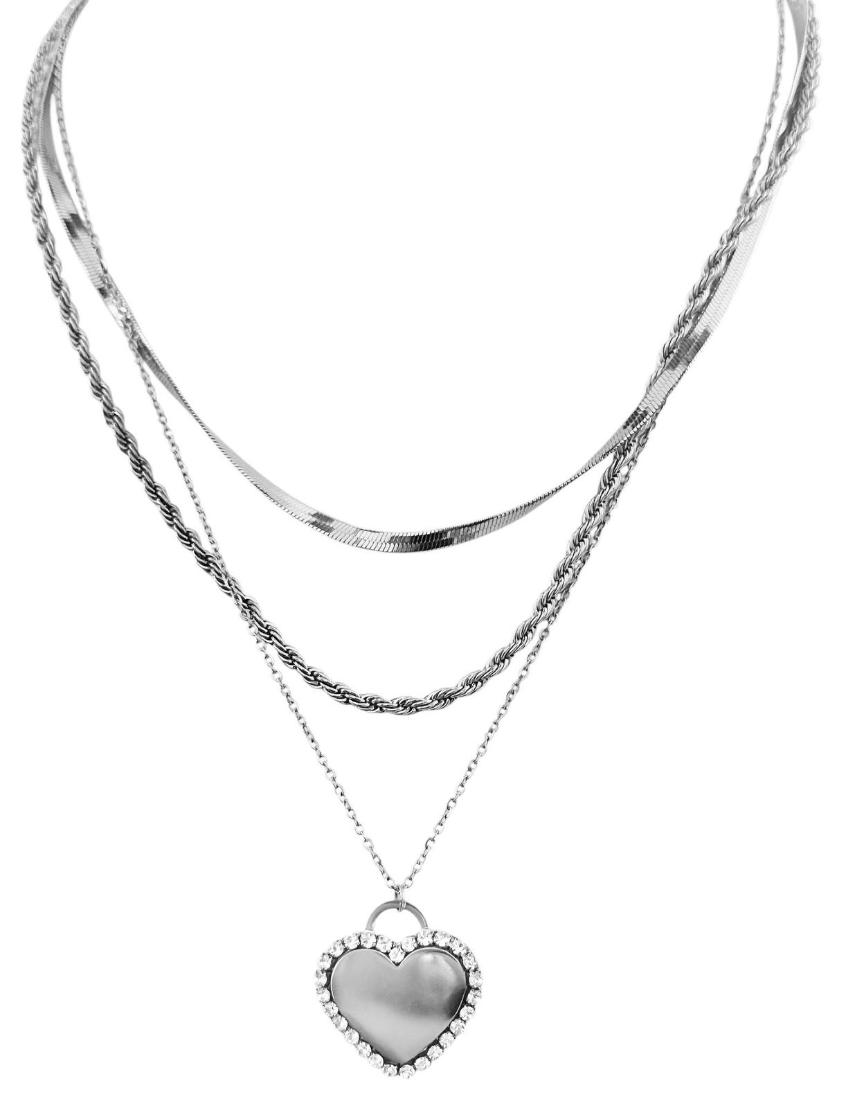 Collana Cuore con pietra brillante