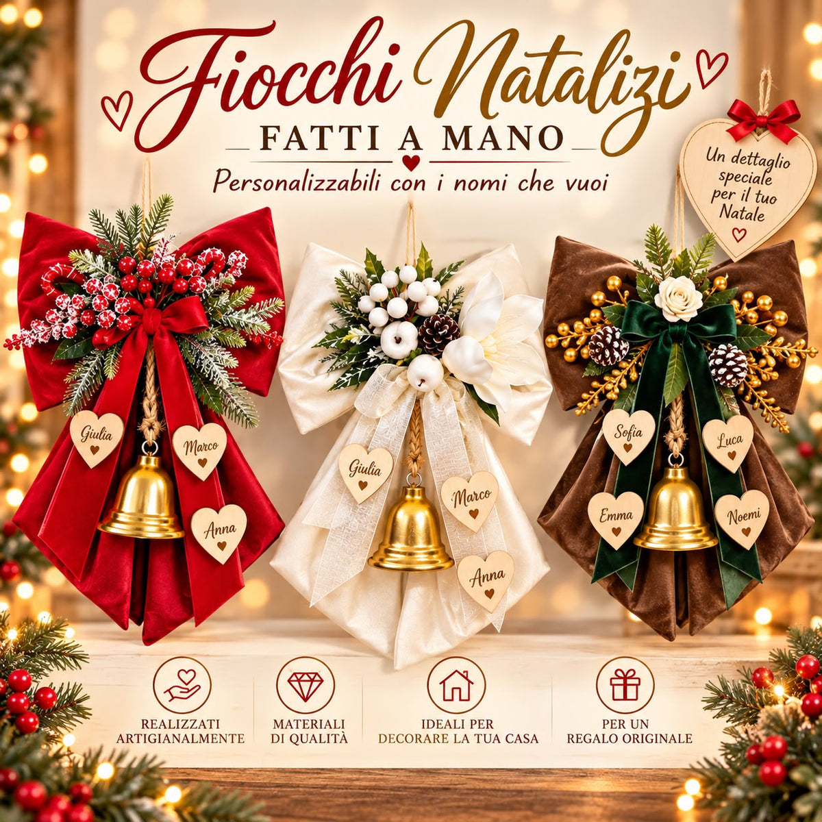 Fiocco Natalizio in Velluto