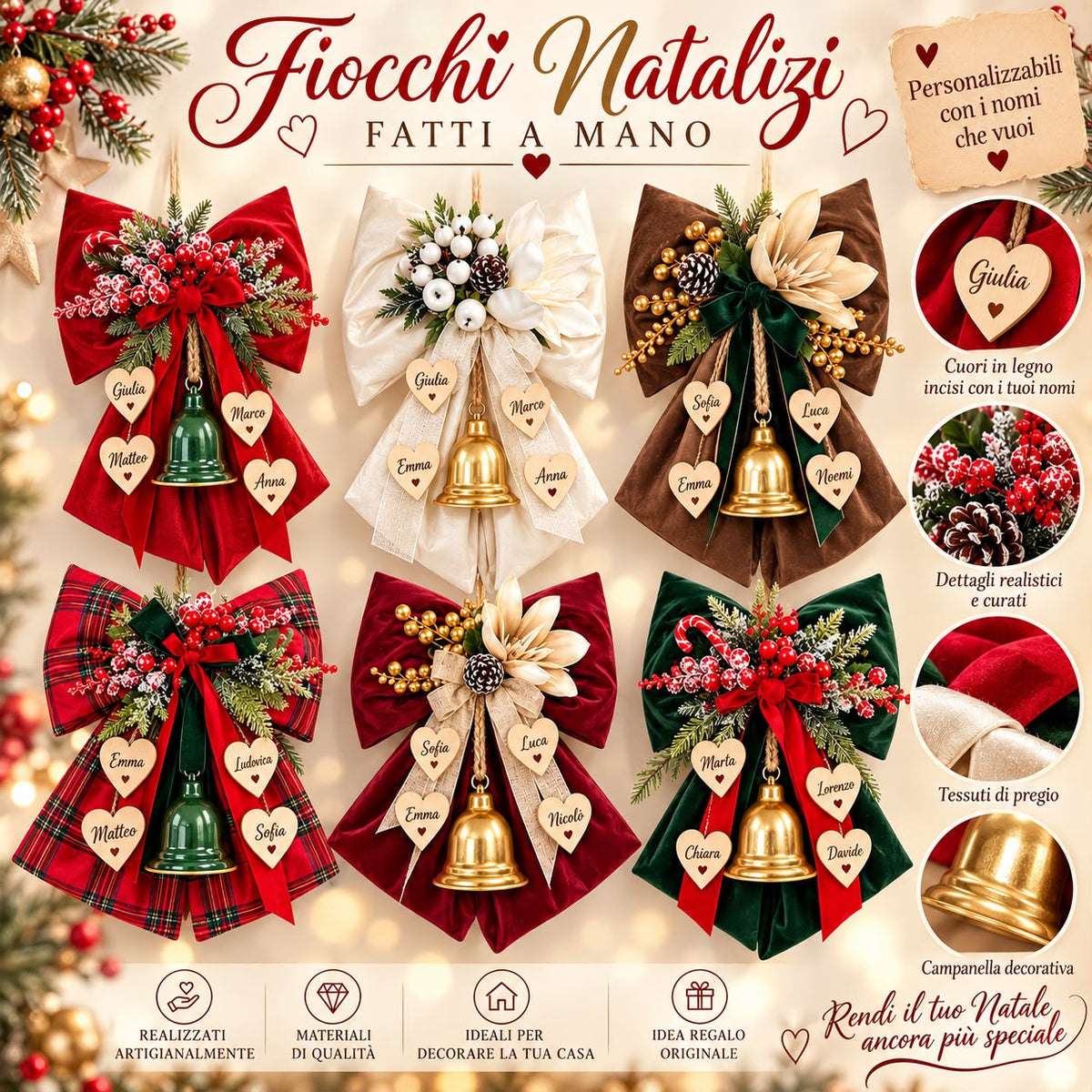 Fiocco Natalizio in Velluto